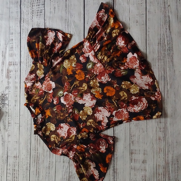 H&M FLORAL BOHO TOP - Picture 1 of 9